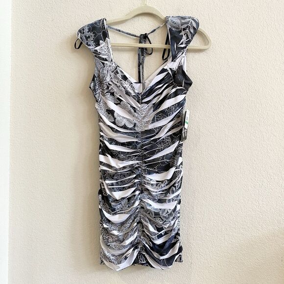 NWT Love Tease Dress Womens Size‎ L Ruched Sleeveless Sweetheart Neck Large New - Picture 5 of 9